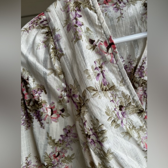 ASOS DESIGN button through skater mini dress in stripe floral print - Picture 8 of 12